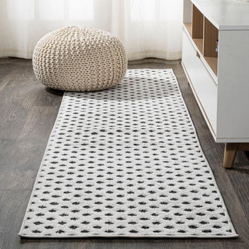 Rabat High-low Pile Mini-diamond Trellis Area Rug